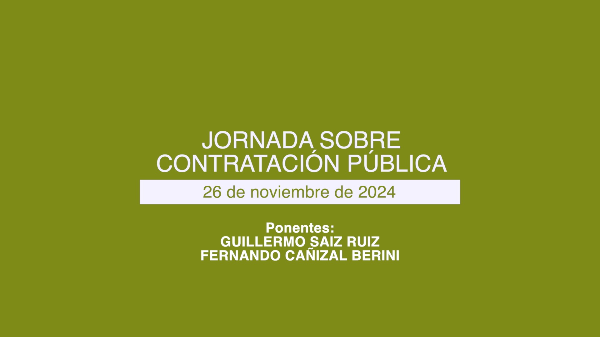 JORNADA SOBRE CONTRATACIÓN PÚBLICA