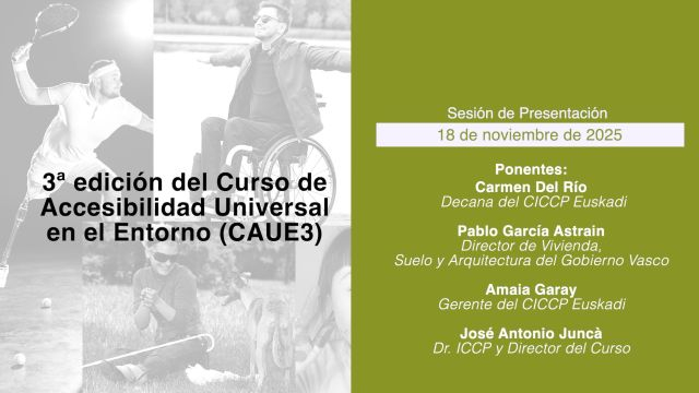 Sesión de Presentación de la 3ª edición del Curso de Accesibilidad Universal en el Entorno (CAUE3)
